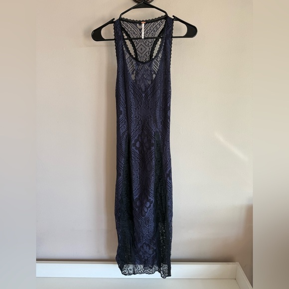 Free People Miracle Lace Racerback Midi Dress small - Picture 3 of 5